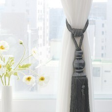 메종텍스타일 엘레강스 커튼끈타이백, 차콜, 1개
