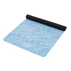 YOAKE 絨面革超細纖維和橡膠瑜珈毛巾, 海洋藍