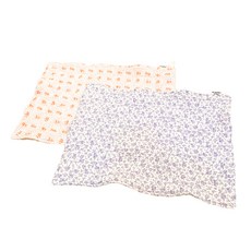 OREN 純棉紗布抹布 橘色+紫色組, 1套