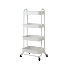 아카시아리빙 디트 이동식 트롤리, 화이트, 4단