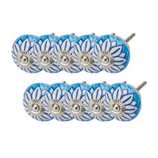 藍色蒲公英 家具把手 + 螺絲 Knob-074, 10個