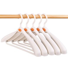 防滑衣架 Y34, 5個, 白色