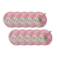 粉色花朵家具把手+配件 Knob-310, 10個