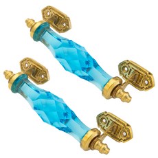 크리스탈 손잡이 블루 19cm, 2개