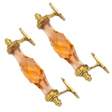 크리스탈 손잡이 핑크 19cm, 2개