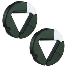 링콘2 휴대용 가방 걸이 후크, 딥그린, 2개