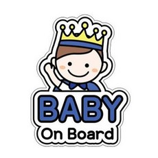 GEEKBEAR 車內有寶寶 彩色反光車用貼紙, 1個, 王子殿下