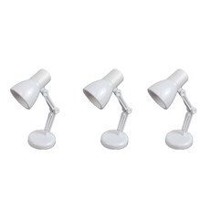 LED超迷你電池檯燈 3入, 白色的