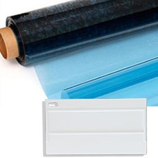 Energy Guard 隔熱靜電玻璃貼膜, 透明藍色