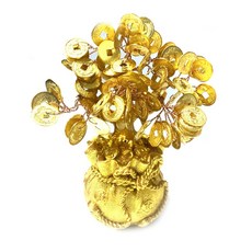 風水開運黃金發財樹擺件, 金色