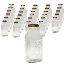 DLMNT果汁方形玻璃瓶 金色, 300ml, 40個