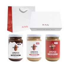 Oh nutty 綜合果醬禮盒 原味+楓糖+榛果可可亞, 690g, 1組