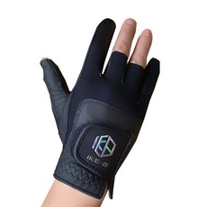 IKE-B 保齡球手套兩指雙手右手, 黑色的