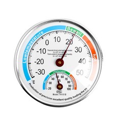壁掛式指針精密溫濕度計 13cm, 1個, 混色