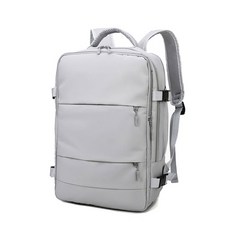 JH Company 雙線多口袋後背包, 灰色