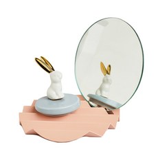 鋸齒造型飾品託盤, 1個, 粉紅色