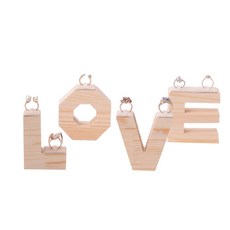 愛心環木製展示架, 1個