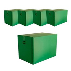 塑膠瓦楞搬家箱 1號, 綠色, 10個