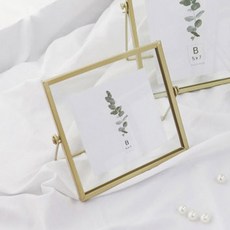 The Ippeum 簡約邊框桌上型相框B EP-0452, 金色, 1個
