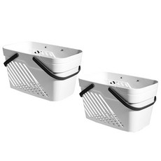 斜線沐浴籃 白色, 2個