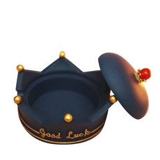 Jinho室內裝飾皇冠菸灰缸, 深藍, 1個