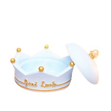 Jin Ho皇冠造型室內裝飾煙灰缸, 天藍色, 1個