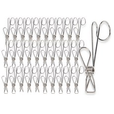 不鏽鋼多功能掛勾夾 60入, 單色, 1個