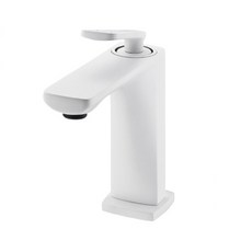 時尚洗臉1孔高級水龍頭 淺灰色 RA-340, 1個