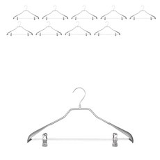 MAWA 西服上下防滑衣架 40GK, 銀, 10個