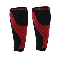 NEWTOP 頂級小腿套 黑色 / 紅色 2入, 黑色/紅色