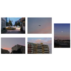 復古復古情調明信片 5種組, 混色, 1套