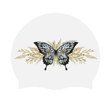 Liligoods 閃亮蝴蝶泳帽, 混合色, 1個