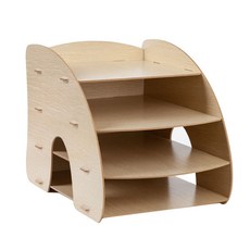 YOU&ME桌上收納整理盒, 淺褐色的, 4層