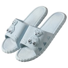 Karis 立體小熊浴室拖鞋 藍色, 1個