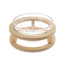 casamico 狗狗貓咪原木玻璃水碗 基本款 14 x 8 cm, 混合色, 1個