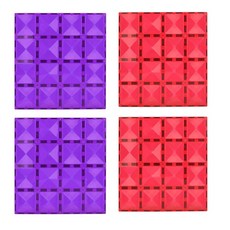 메가맥타일즈 자석타일 베이스 B 세트 2p, 퍼플 + 레드, 1개