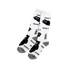 inslo 兒童滑雪板防寒小熊襪, 白色, 1個