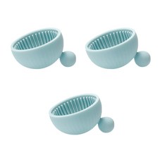 폼폼 브러쉬 스크러빙 패드, 3개, 블루