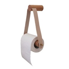 壁掛式木製衛生紙架, 米色, 1個