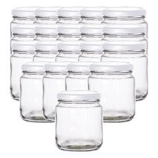 圓形辣椒醬玻璃儲存罐 白色 100 x 115 mm 20p, 700ml, 1個