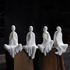 촛농 인테리어 불상 조각상 기도하는 부처님 4종 세트 YT_RC195