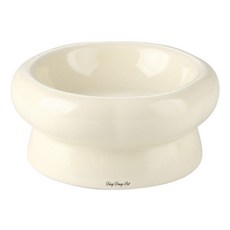 DING DONG PET 寵物鵝卵石陶瓷飲水器, 白色, 1個