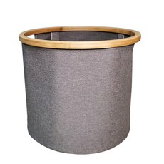 GUNU 圓形棉質可折疊多用途洗衣籃 開放式 38cm, 混合色, 1個