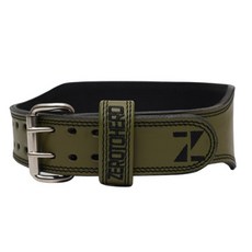 ZERO TO HERO 高級皮革舉重腰帶 護腰, 1個, 橄欖綠