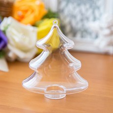 壓克力透明聖誕樹裝飾材料 10.3*4.7cm 5入, 耐嚼的, 1個