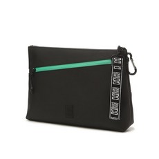 DAKS Logo Line Point 皮革手拿包 DGGF1E372, 黑色的