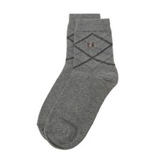 DAKS Deformation Argyle 重頸休閒襪 DGSS1E204, 灰色的