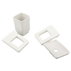 Ihana Home大理石杯+肥皂架+杯架+肥皂架架, 白色