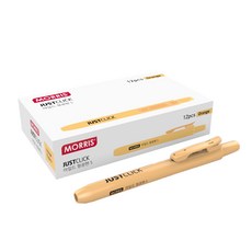 MORRIS JUST CLICK 柔和螢光筆 S, 橘色, 12個