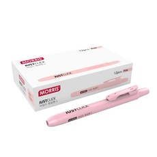 MORRIS JUST CLICK 柔和螢光筆 S, 粉紅色, 12個